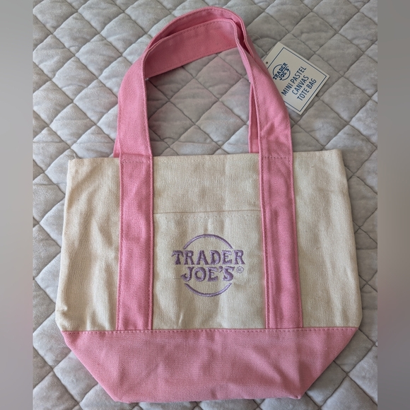Trader Joe'S Handbags - NWT Trader Joe's Mini Tote Bag, Pink